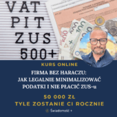 KURS ONLINE FIRMA BEZ HARACZU JAK LEGALNIE OBNIZYC KOSZTY ZOPTYMALIZOWAC PODATKI I NIE PLACIC ZUS u